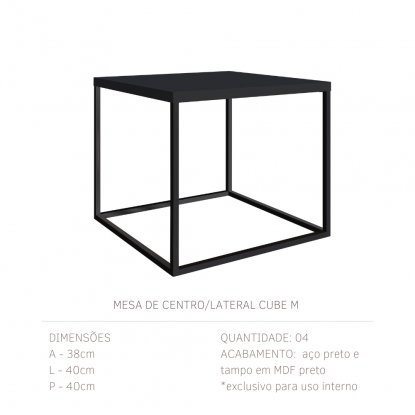 Mesa de centro/lateral Cube M